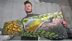  ?? PHOTO: CHRISTCHUR­CH CITY COUNCIL ?? Street artist Brandon Warrell with his winning design.