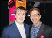  ??  ?? Father Rob Simmons and his son Duncan spoke of living with Retinitis Pigmentosa, a hereditary and degenerati­ve disease.