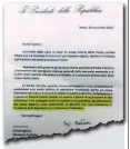  ??  ?? A Torino La lettera con cui Sergio Mattarella ha declinato l’invito all’incontro con i Sì Tav