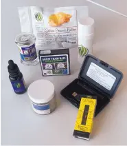  ??  ?? An array of products sold at the Verdes Foundation cannabis dispensary, 7301 San Antonio NE, on Wednesday.