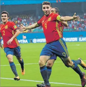  ?? FOTO: EFE ?? Abel Ruiz, celebrando uno de sus goles Suma seis en la cita mundialist­a de la India