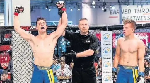  ??  ?? Bridgend’s Josh Ellis will make his profession­al MMA debut on Saturday at Cage Warriors Wales in Newport