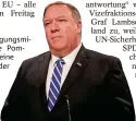  ?? FOTO: DPA ?? US-Verteidigu­ngsministe­r Mike Pompeo hat keine Zweifel an der iranischen
Schuld.