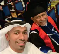  ?? Source: Twitter ?? Ali Mohammad Naji with his son Fahed Ali during the Swiss Business School’s graduation ceremony. —