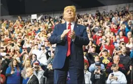  ?? Evan Vucci Associated Press ?? FORMER President Trump faces lofty expectatio­ns in Iowa, where his claim of party dominance will first be tested, yet hasn’t visited since announcing 2024 bid.