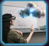  ??  ?? With the Microsoft Hololens, teachers can use augmented reality to bring scientific principles to life