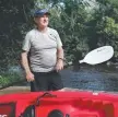  ??  ?? WATCHFUL: Kayaker Peter Gunner says he always feels safe paddling at Lake Placid.