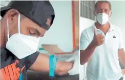  ??  ?? SANIDAD.
Jerry Bengtson y Pedro Troglio al momento de recibir la atención médica.