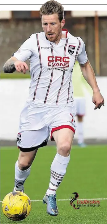  ??  ?? DRIVEN: Michael Gardyne is aware County’s depth means he has to stay in form