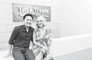  ?? Photos courtesy Tiff's Treats ?? Leon and Tiffany Chen founded
Tiff ’s Treats in 1999 as UT-Austin students.