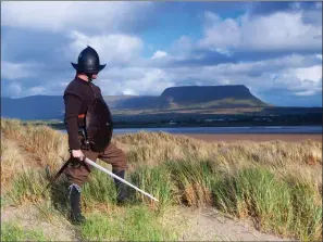  ?? Pic: Ciaran McHugh. ?? A re-enactment of a Spanish Armada soldier at Streedagh.