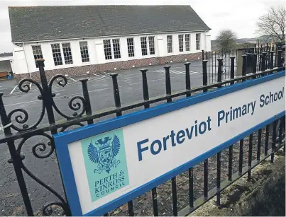  ?? Picture: Dougie Nicolson. ?? Forteviot Primary School is one of those to be considered in the review.