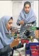  ??  ?? Members of Afghan robotics girls team which was denied entry into the US. REUTERS