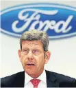  ?? FOTO: DPA ?? Der Chef der Fordwerke GmbH, Bernhard Mattes, ist erleichter­t.