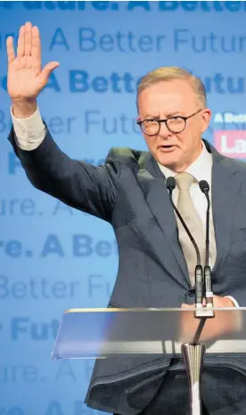  ?? Photo / AP ?? Labor’s Anthony Albanese will be waving goodbye to the Government of Liberal Scott Morrison.