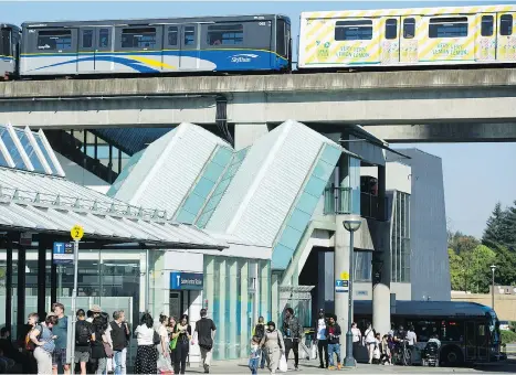  ?? GERRY KAHRMANN ?? Surrey Central station will be one of 11 stops for the 16 trains on the 10.5-kilometre Surrey-Newton-Guildford LRT route.