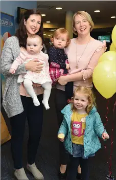  ?? Photo by Michelle Cooper Galvin ?? Helen and Ella Mae Hickey, Eve Kavanagh, Therese and Clodagh O’Donoghue enjoying the 25th Anniversar­y Hospice Coffee Morning in the Killarney Credit Union, Beech Road, Killarney on Thursday.
