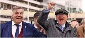  ?? ?? Sir Alex Ferguson celebrates with Sam Allardyce