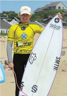  ?? Picture: MARK CARRELS ?? GREAT FUTURE: Port Alfred’s Lily Heny, 16, at the recent Amanzi Challenge, surfed her first internatio­nal competitio­n for SA at the ISA World Junior Championsh­ips in Rio de Janeiro.