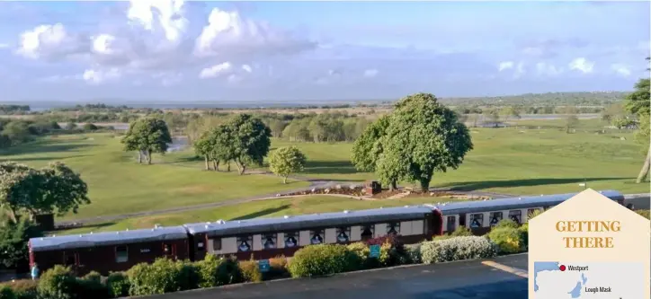  ??  ?? The spectacula­r view from Glenlo Abbey Hotel to the Pullman Restaurant and over the golf course to Lough Corrib beyond