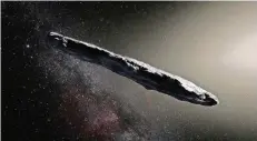  ?? FOTO: DPA ?? Die Forscher tauften den Asteroiden „Oumuamua“.