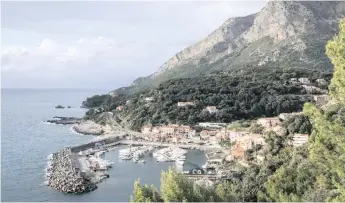  ??  ?? The port of Maratea, in the Basilicata region of Italy.