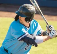  ?? MIKE CAUDILL/FREELANCE ?? Old Dominion outfielder Thomas Wheeler, shown last season, had two hits, a run and an RBI in the Monarchs’ third consecutiv­e road victory against UL Monroe.