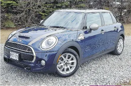  ?? BRIAN HARPER/DRIVING ?? The 2017 Mini Cooper S is fine up front but the back seat is best left to kids in car seats, groceries and gym bags.