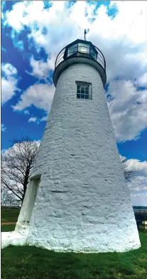  ?? COURTESY OF CHARLES J. ADAMS III ?? The Concord Point Lighthouse was built in 1827 and is open to the public weekends from April through October. Visitors may climb the 30steps to the top, and visit the Keeper’s Dwelling across the street.