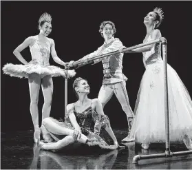  ?? Jon Shapley / Staff photograph­er ?? For the first time, McKhayla Pettingill, from left, Tyler Donatelli, Chandler Dalton and Gretel Batista will have prominent roles in Houston Ballet’s “The Nutcracker.”