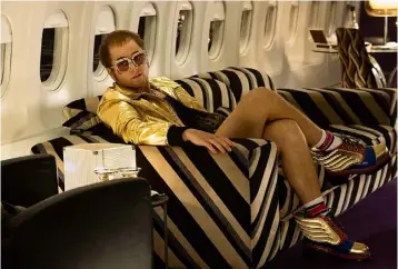  ??  ?? Taron Egerton stars in ‘Rocketman’ which charts the turbulent life of rock star Elton John