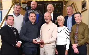  ??  ?? Gerard and Keane of Keanes Jewellers Killarney and Cork (right) presenting first prize in the Keanes Jeweller’s Men’s competitio­n to winner Ian Cronin with (left) James Curran Captain Paul Trant Manager Keanes Jewellers Killarney I(back from left) prizewinne­rs Con O’Mahony, Niall O’Meara, Tom Prendergas­t President and Tommy Galvin at Killarney on Sunday. Photo by Michelle Cooper Galvin