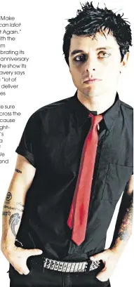  ??  ?? Green Day frontman Billie Joe Armstrong. Inset, Sam Lavery.
