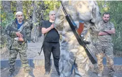  ?? AFP ?? Karabakh Defence Army volunteers and reservists take part in a military training course in Yerevan.