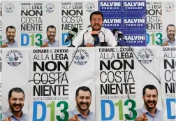  ?? (Alessandro Garofalo/Reuters) ?? NORTHERN LEAGUE’S leader Matteo Salvini attends a news conference in Milan yesterday.