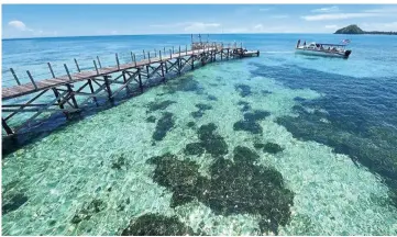  ??  ?? Mantanani Island is home to relatively untouched beaches.