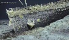  ?? THE ASSOCIATED PRESS ?? Deep-sea researcher­s have completed the first full-size digital scan of the Titanic wreck, showing the entire relic in unpreceden­ted detail and clarity, the companies behind a new documentar­y on the wreck said Thursday.