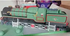  ??  ?? Far from being a half-baked idea, the creator has captured the spirit of National Collection-owned BR 9F No. 92220 Evening Star with this delightful cake. We trust it was the icing on the cake for the birthday boy on his special day – five-year-old railway enthusiast Kai...
