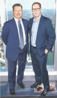 ??  ?? IncentiaPa­y CEO Iain Dunstan with Alipay’s George Lawson.