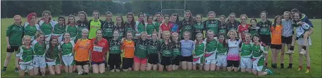  ??  ?? The combined Macroom & St Val’s U14 teams who played a very sporting practice match recently in Tom Creedon Park.