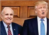  ?? ?? Adviser: Rudy Giuliani and Mr Trump
