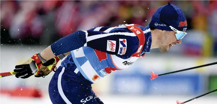  ?? FOTO: LEHTIKUVA/VESA MOILANEN ?? Ristomatti Hakola är en sprinter som utvecklats till att bli en bättre distansåka­re.