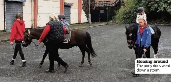  ??  ?? Horsing around The pony rides went down a storm