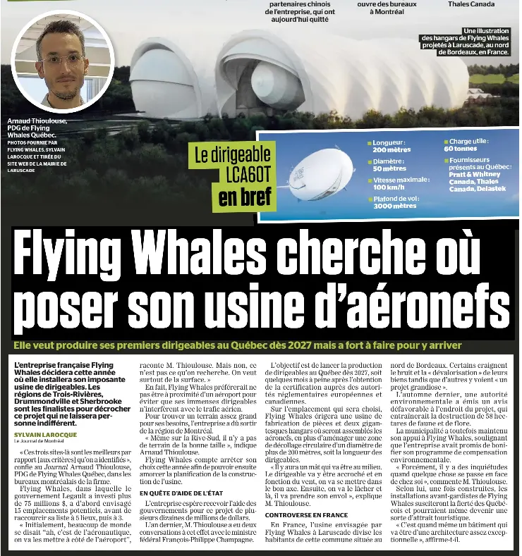 Flying Whales cherche où poser son usine d’aéronefs PressReader