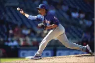  ?? Nick Wass / Associated Press ?? Mets closer Edwin Diaz pitches during the ninth inning at Washington on Monday.