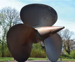  ?? ?? ■ One of Prinz Eugen’s propellers serves as a memorial at Laboe, Schleswig-holstein.