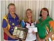  ?? CONTRIBUTE­D PHOTO: ?? RISING STARS: Winner Di Diment, runner-up Margaret Streeter and Darling Downs Ladies Bowls Associatio­n senior vice president Bonnie Gordon after the DDLBA Novice Singles.