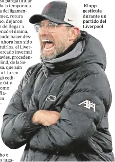  ?? ABC ?? Klopp gesticula durante un partido del Liverpool