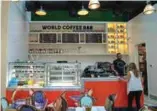  ??  ?? The World Coffee Bar at American Rag serves single origin coffees from around the world