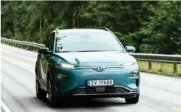  ?? FOTO: JØRN-ARNE TOMASGARD ?? 8000 nordmenn venter på Hyundai Kona Electric, en bil til cirka 340.000 kroner og en rekkevidde etter den realistisk­e Wltpstanda­rden på 482 km. Leveringst­iden om du bestiller nå er anslått til 24 måneder.